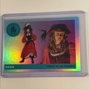 Redd Pirates of the Caribbean Trading Card - Red Holographic